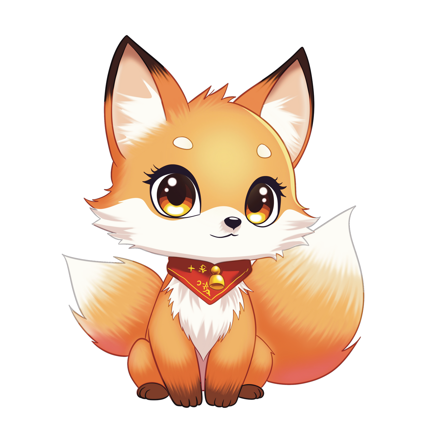 Kawaii Quest Bundle – Kitsune Shēdo Fox Sticker (3x4") & XL Chibi Sleeping Dragon Tee